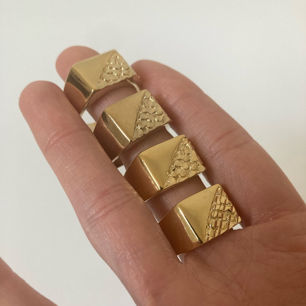 Vanessa Mooney Gold Stackable Bold Statement Laye… - image 3